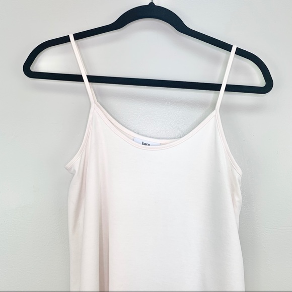 Bar III Ivory Just Blush Modal Asymmetrical Tank - Picture 4 of 9